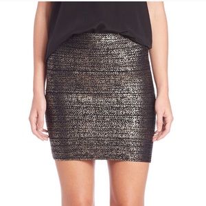 NWT BCBG metallic pencil skirt size S Y2K